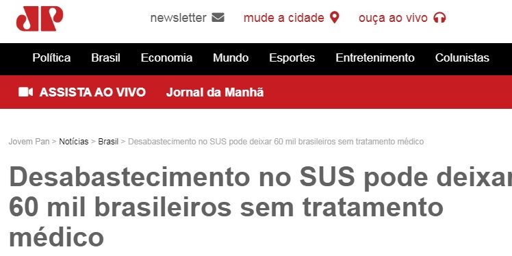 SBR – Desabastecimento no SUS